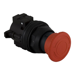 Schneider Electric 30mm Operator - Non-Illuminated E-Stop; Red Mushroom - 1-5/8"; Standard - Plastic; w/out Contacts; Turn-to-Reset - Trigger Action